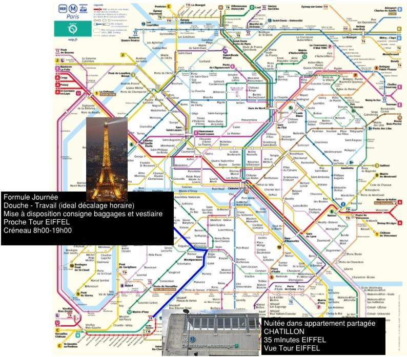 Eiffel Citea Access Dayroom Espace Paris Sans Nuitee Et Chambre Partagee Chatillon Nuitee -- Repos Journee Ou Espace Travail 8-19H Proche Tour Eiffel Ou Usage Bureau A L'Heure En Journee -- Nuitee Chatillon Avenue Paris Exterior photo